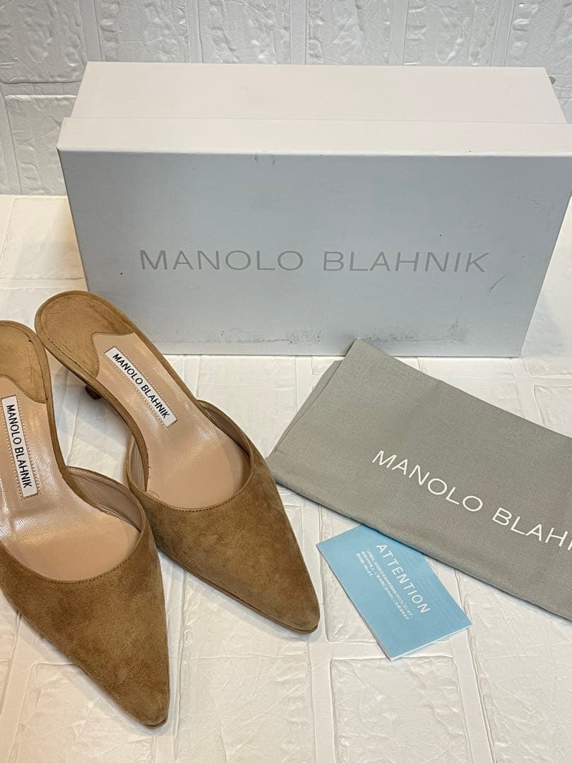 【良品】Manolo Blahnik（マノロブラニク）スエードミュール❤︎