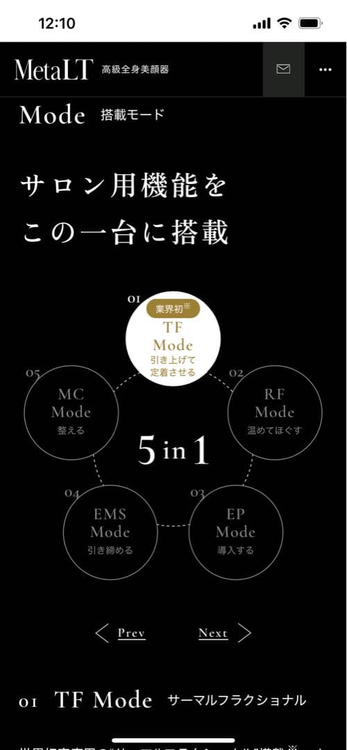 メタエルティ　LT 家庭用美顔器　EMS 小顔　エステ　ハイフ　美容