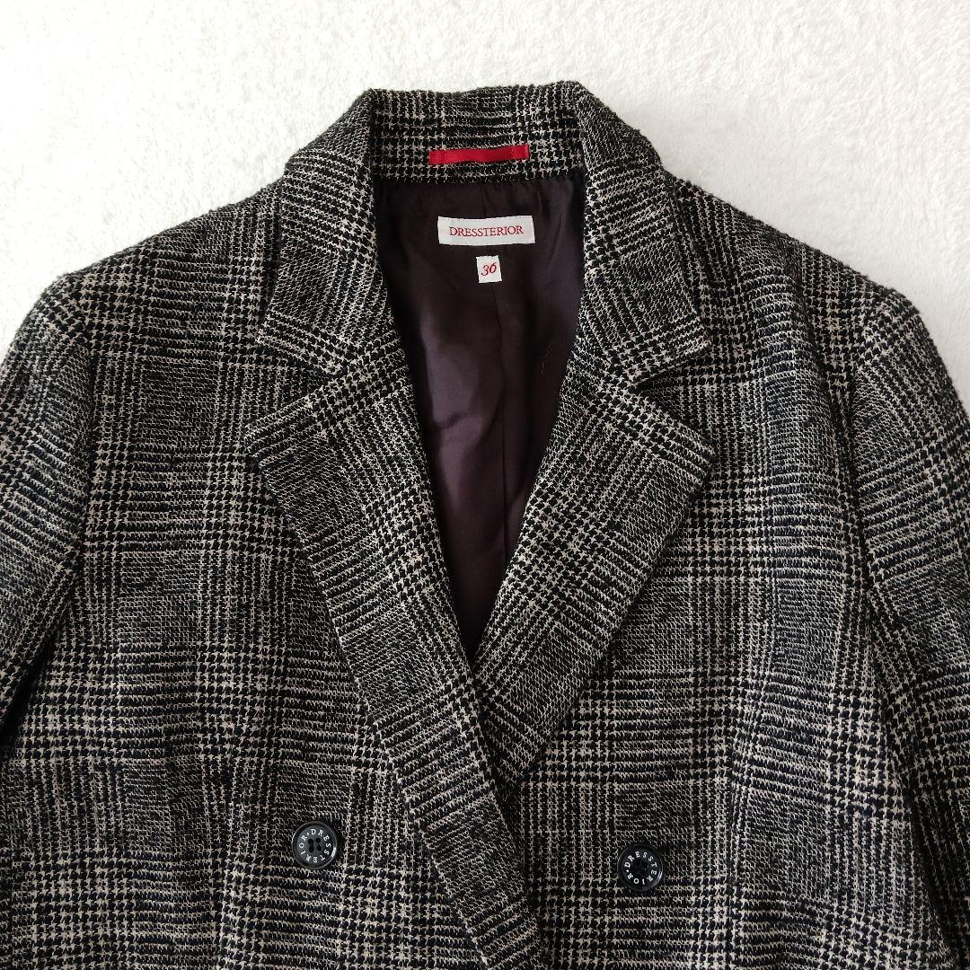 DRESSTERRIOR ループチェックダブルジャケット　ジャケット 36
