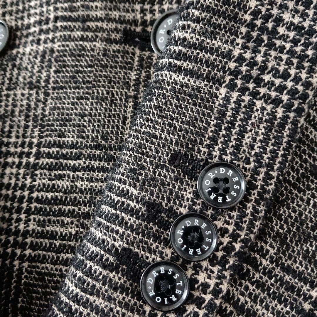DRESSTERRIOR ループチェックダブルジャケット　ジャケット 36