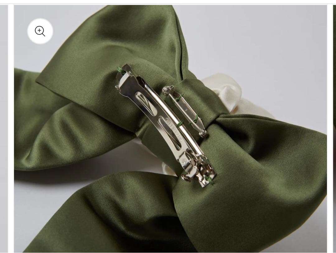 ヘアアクセサリー Satin Rose Barrette(Pink) kanako tamura