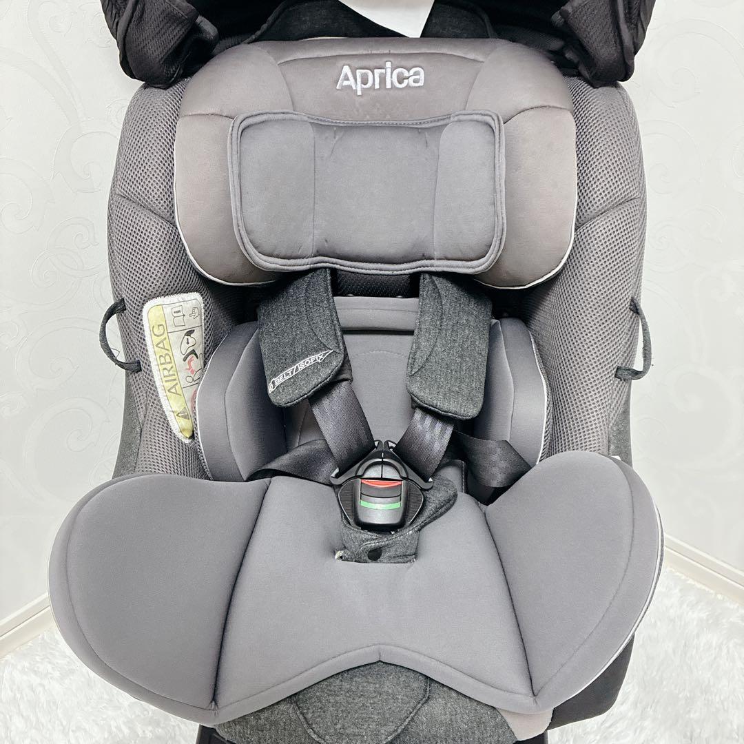 【美品】Aprica クルリラプレミアムAB プレミアムグレー ISOFIX