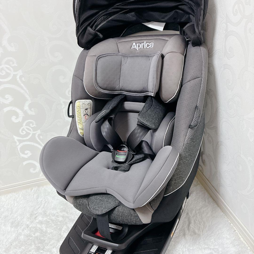 【美品】Aprica クルリラプレミアムAB プレミアムグレー ISOFIX