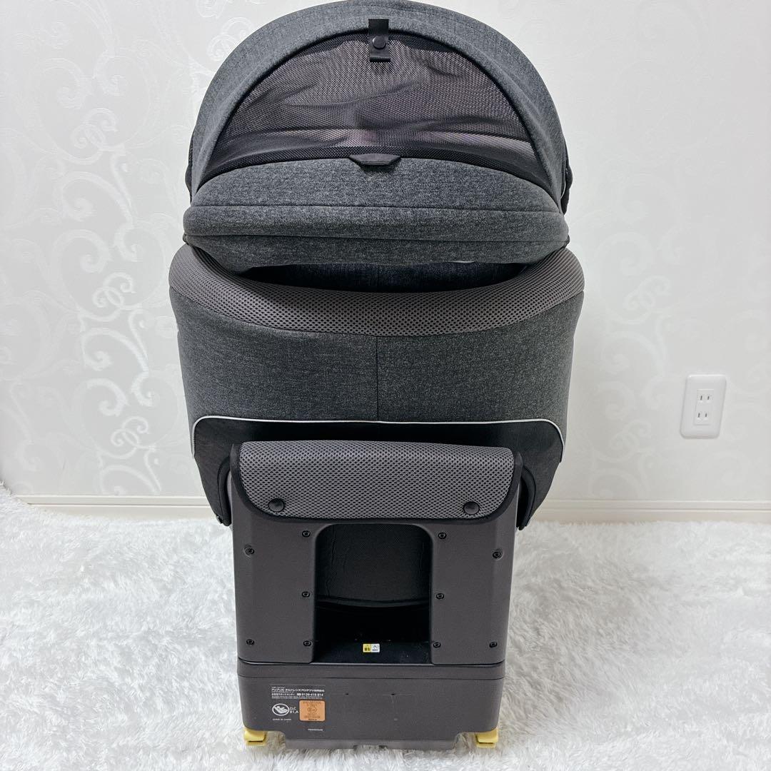 【美品】Aprica クルリラプレミアムAB プレミアムグレー ISOFIX