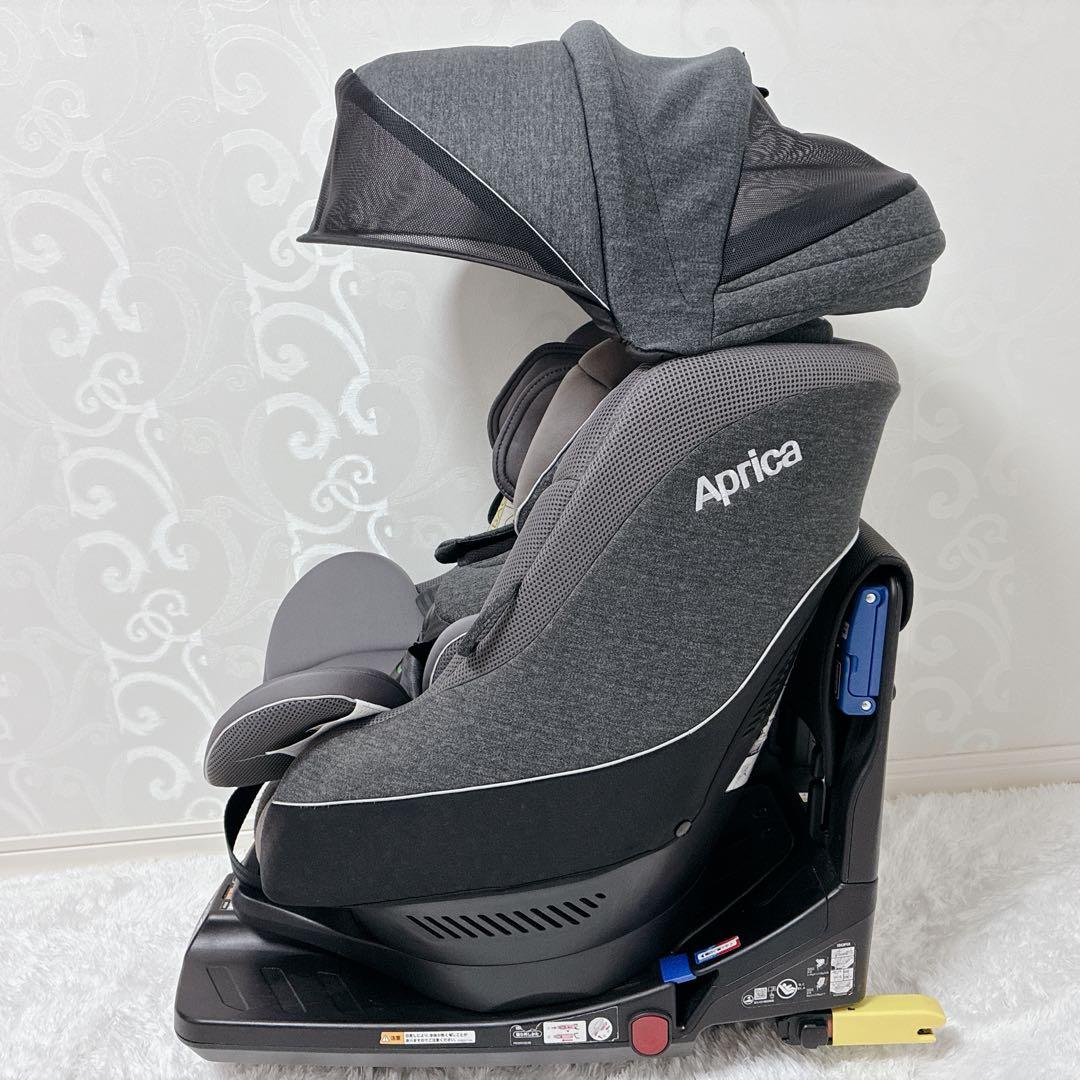 【美品】Aprica クルリラプレミアムAB プレミアムグレー ISOFIX