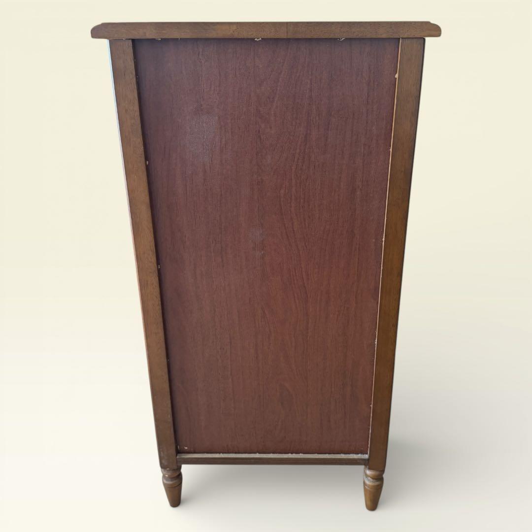 重厚感あるアンティーク調 木製 6段 チェスト スリムチェスト　飾り棚