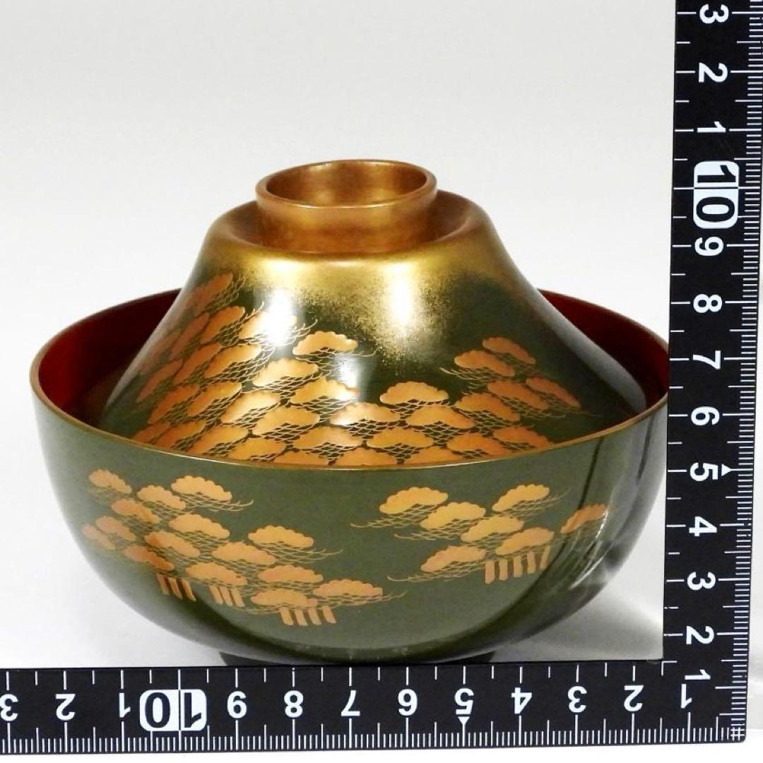 橘屋浅野友七』造 富士形 蒔絵 吸物椀 10客揃 共箱◆保証 江戸後期茶人の言葉