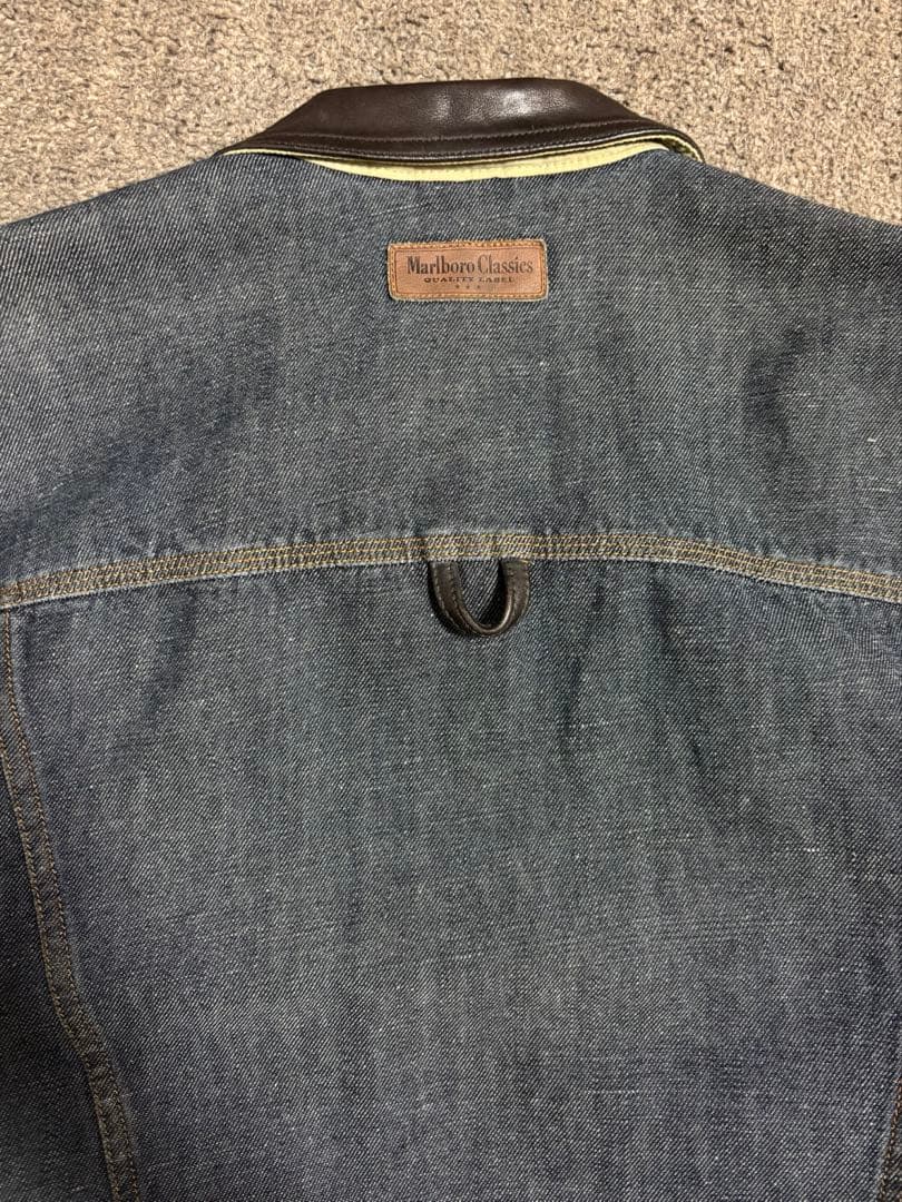 Marlboro Classics 90s 襟レザー デニムジャケット