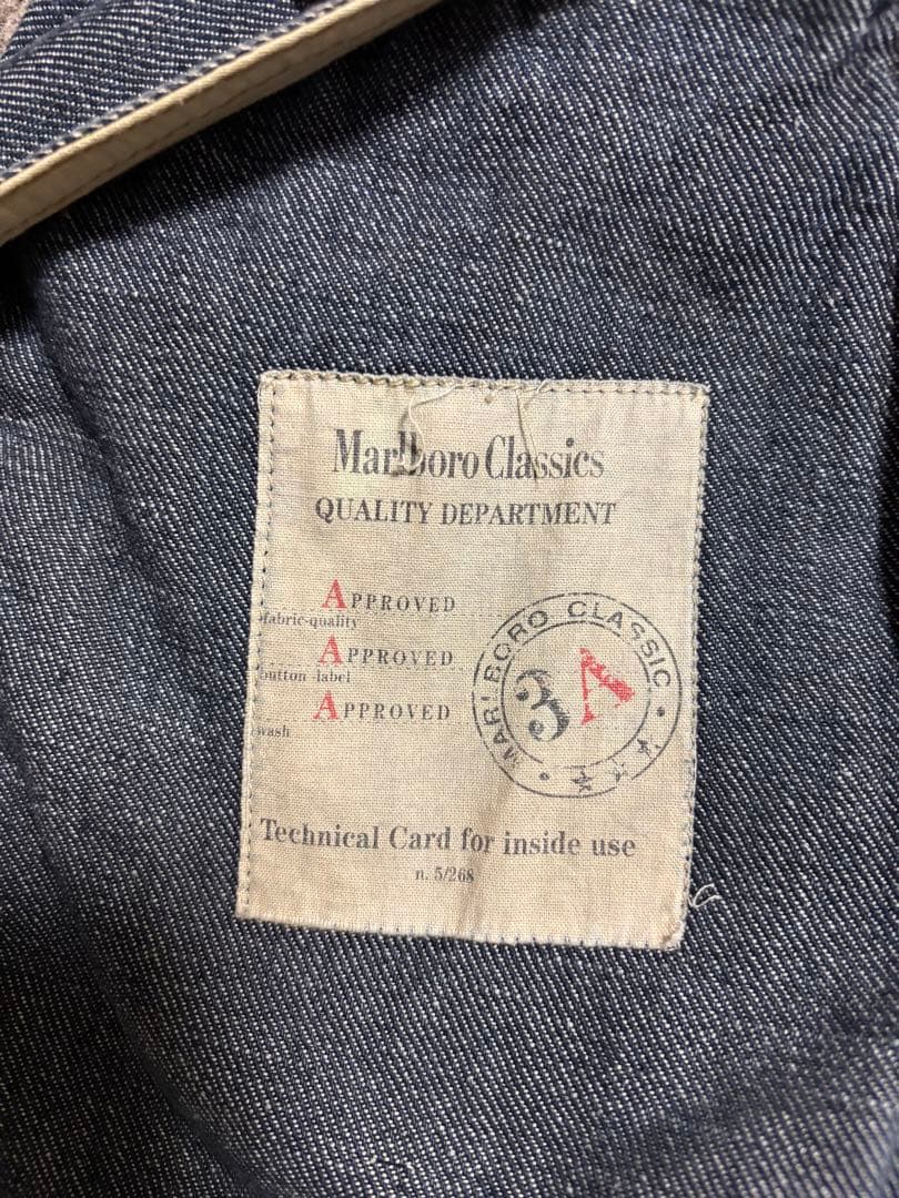 Marlboro Classics 90s 襟レザー デニムジャケット
