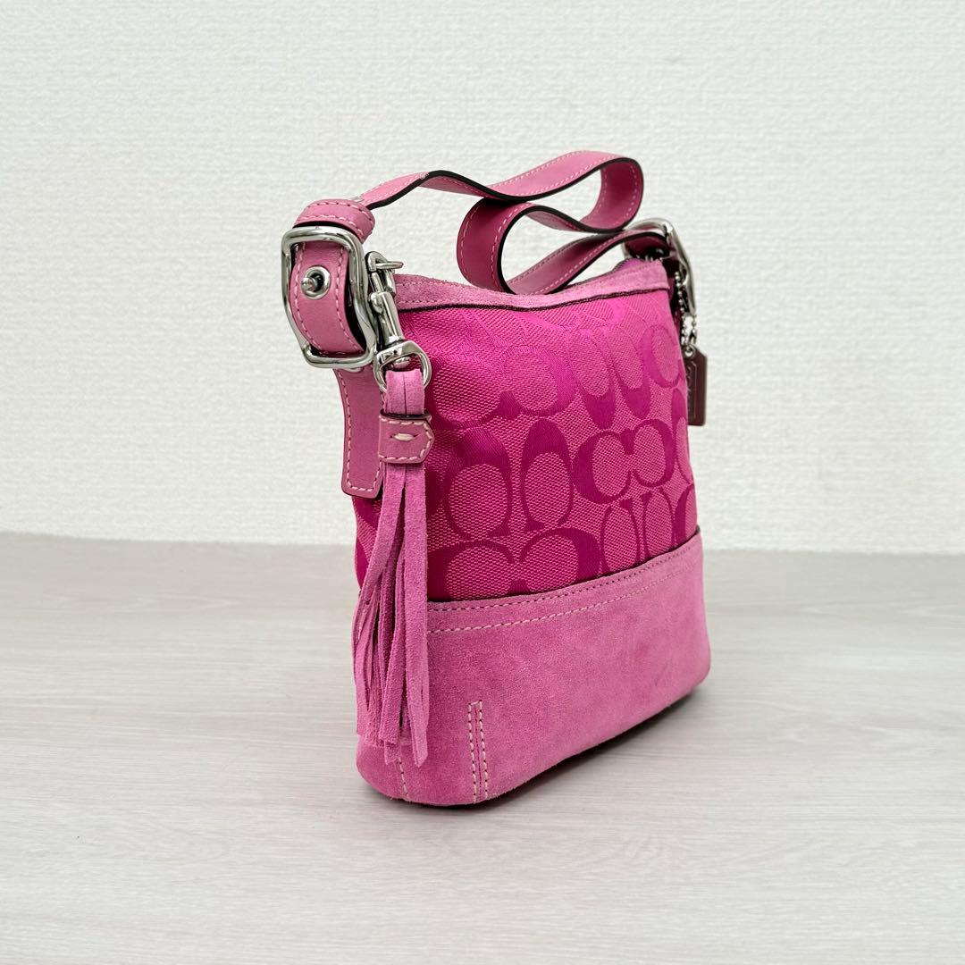 バッグ Vintage Coach mini Satchel Purse Pink