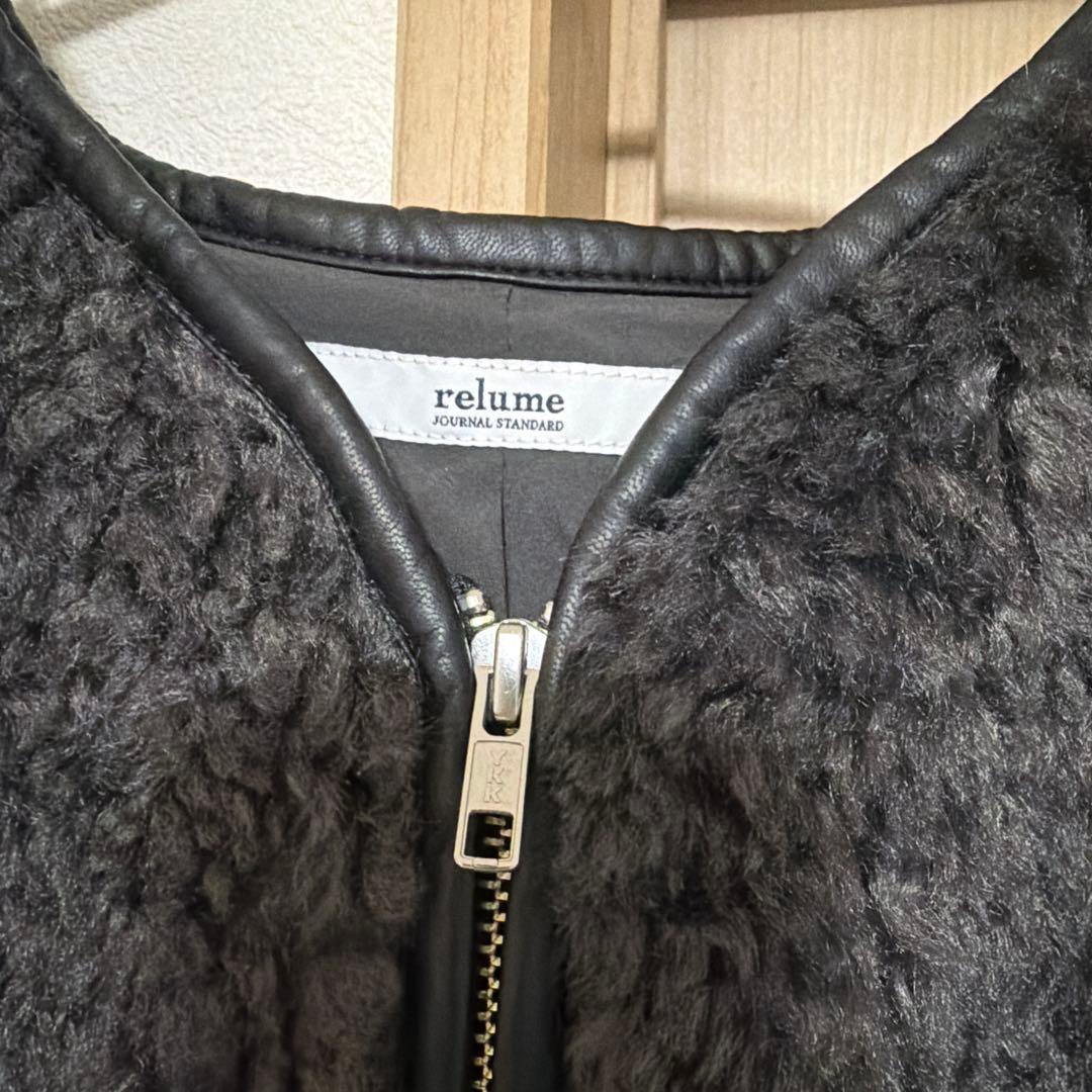 シープフェイクファージップベスト　チャコールグレー