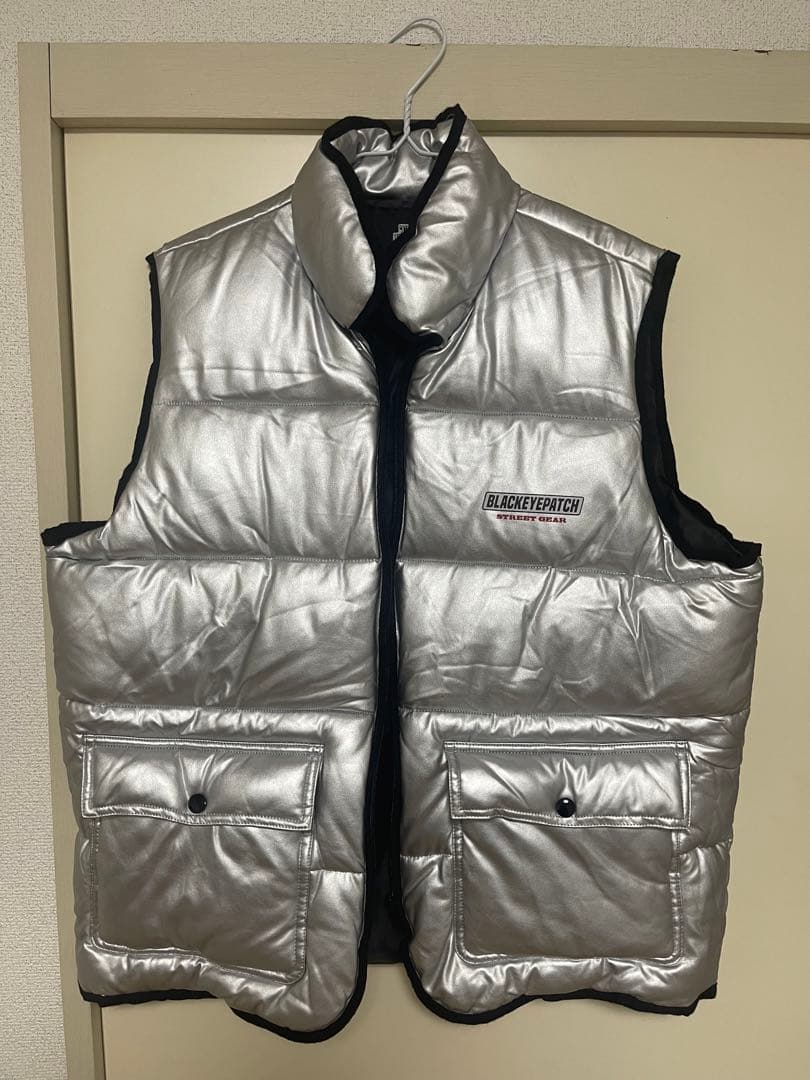 BLACK EYE PATCH シルバー ベスト Lサイズ