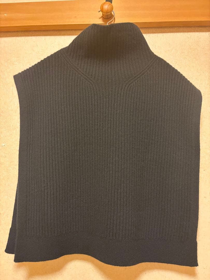 Theory フェルトウール カシミヤ ハイネック ディッキー ブラック F