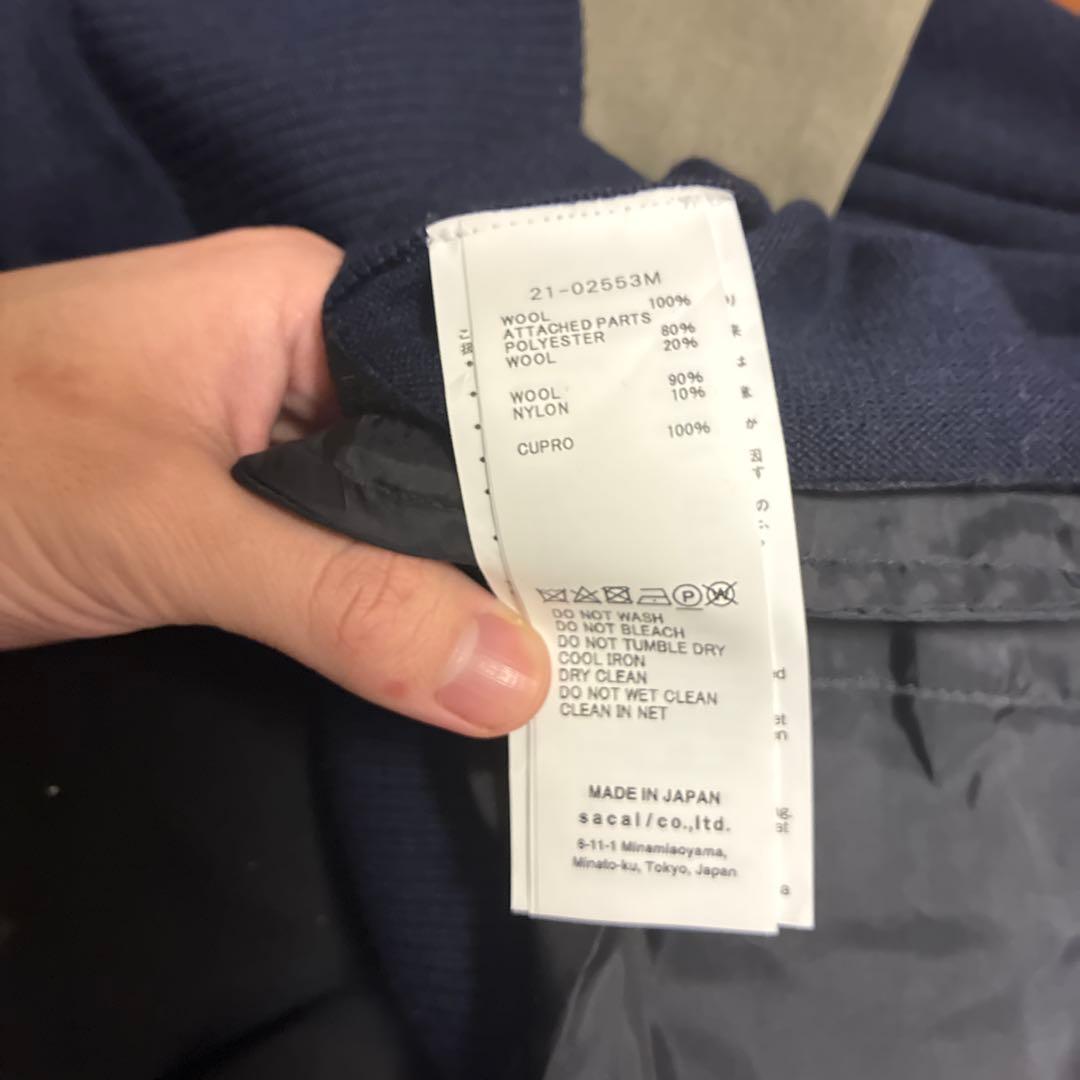 トップス sacai 21AW Wool Knit Suiting Jacket