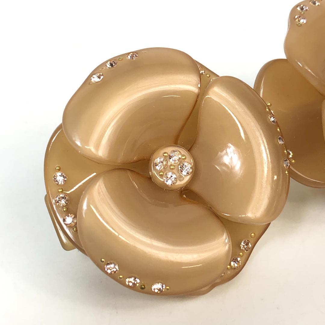 F10337 アレクサンドルドゥパリ バレッタ カメリア ストーン ベージュ