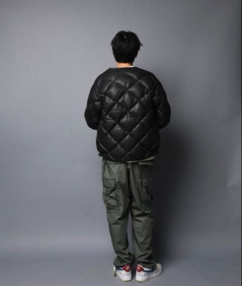 レアな名作⭐️ジャックローズ⭐️ ラムレザー ノーカラーキルト ダウンジャケット