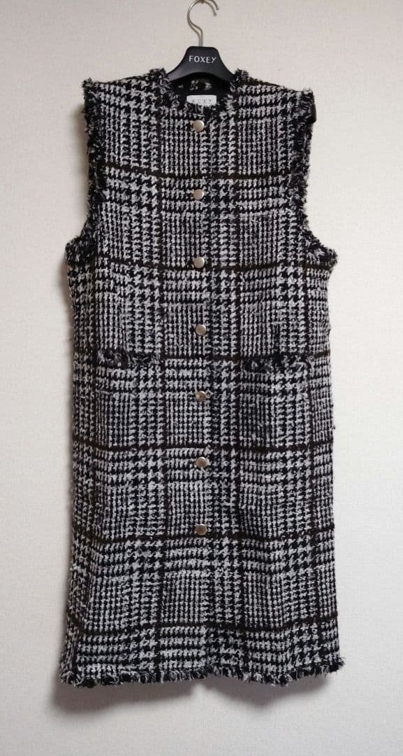 23AW ツイードノーカラージレ