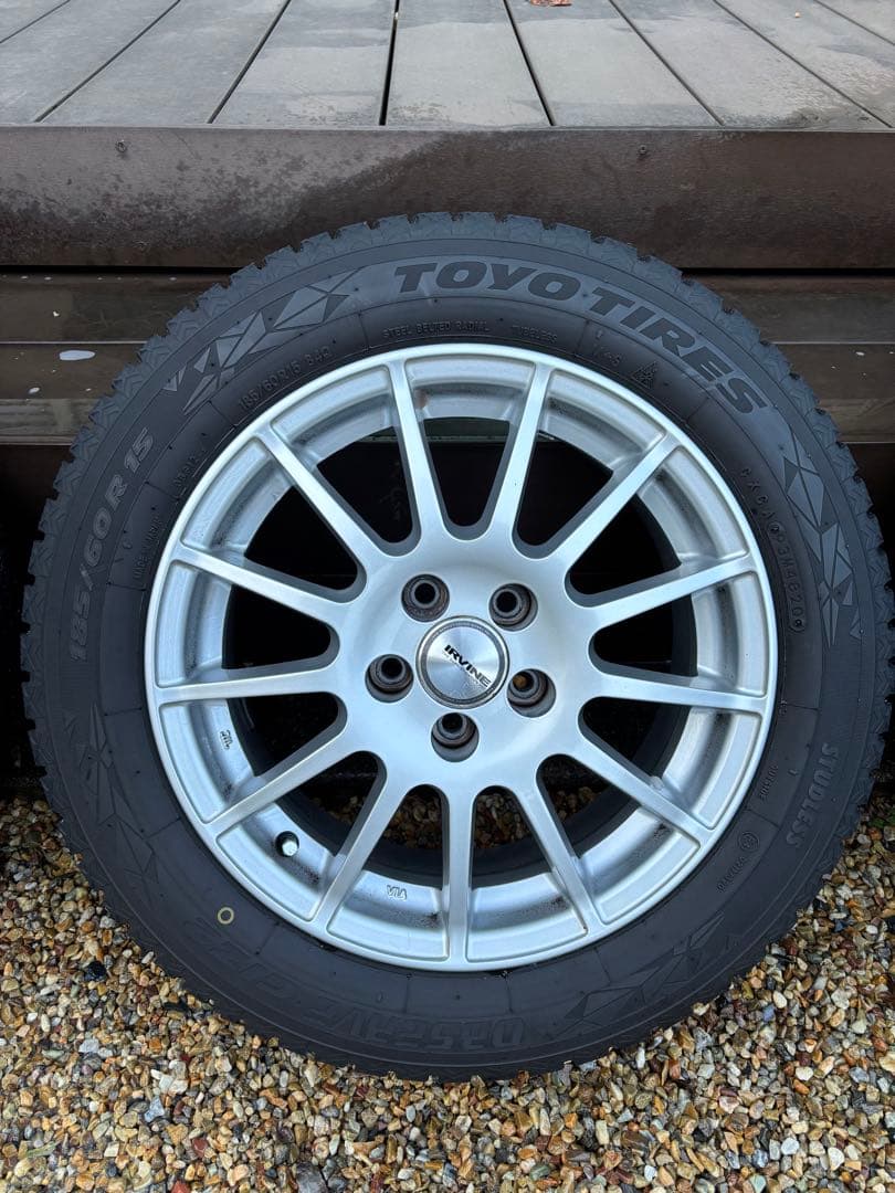 黒柴タローさま 専用！185/60R15★2020年製造スタッド2シーズン使用