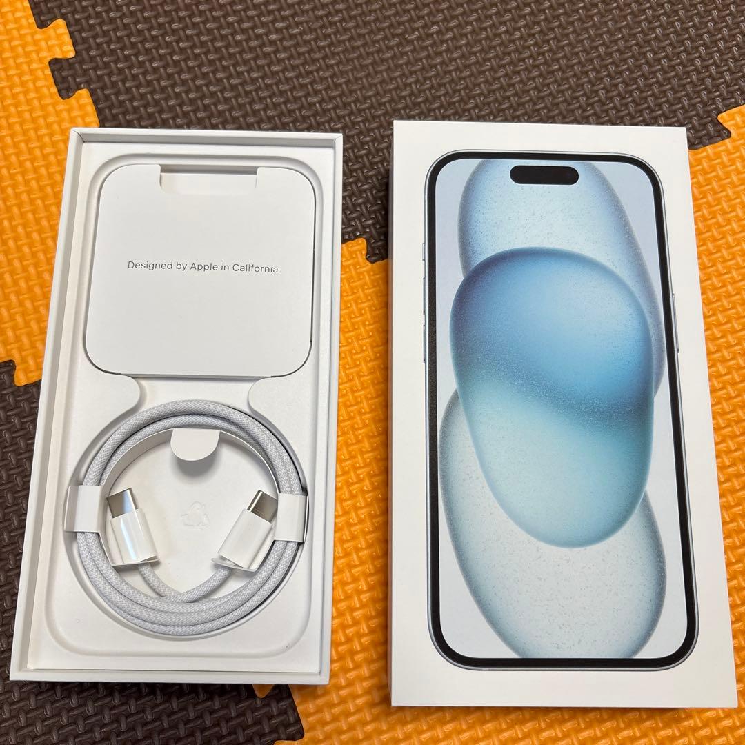 Apple iPhone 15 ブルー128gb 本体　バッテリー95% 美品