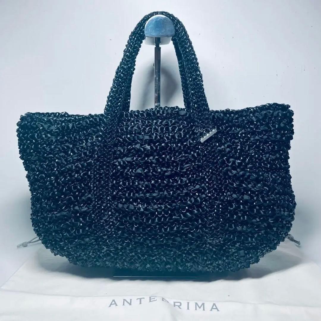 未使用級◇アンテプリマ ワイヤー ハンドバッグ◇ブラック ギャランティカード