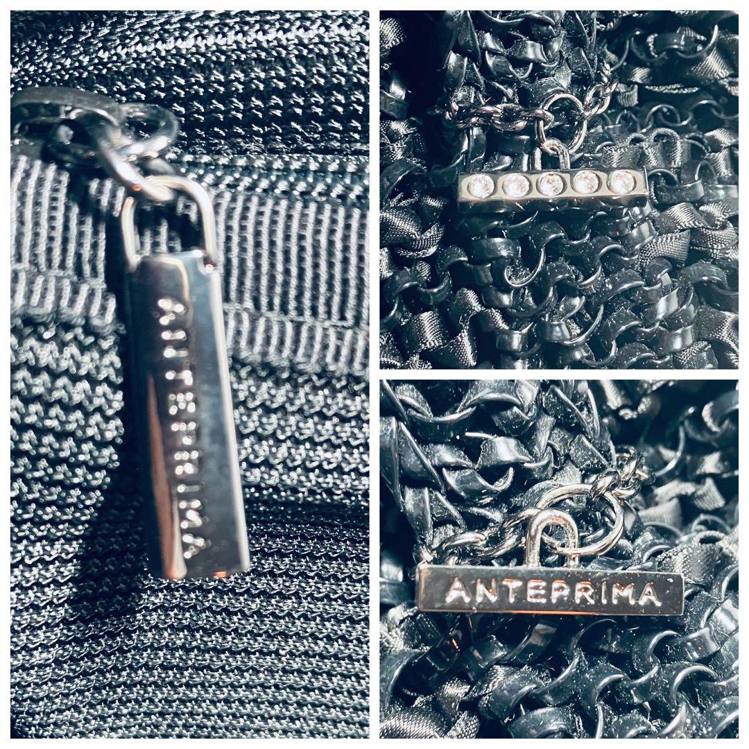 未使用級◇アンテプリマ ワイヤー ハンドバッグ◇ブラック ギャランティカード