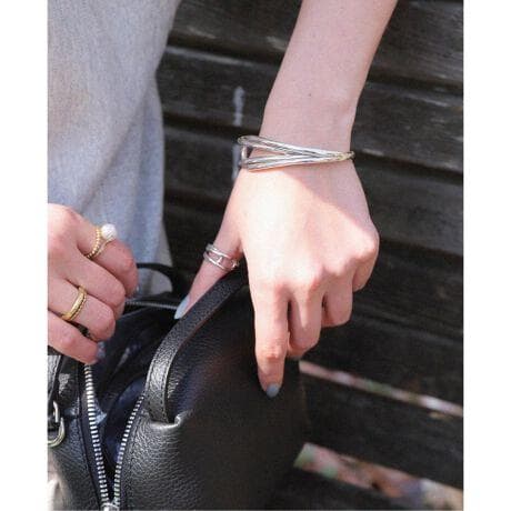 【フィリップオーディベール】クロスバングル シルバー ブレスレット