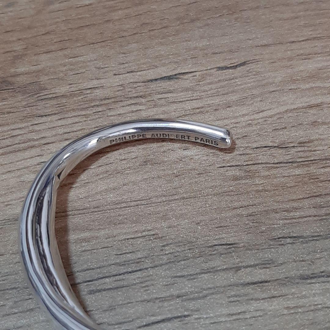 【フィリップオーディベール】クロスバングル シルバー ブレスレット