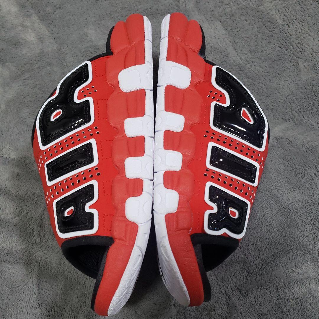 【試着のみ】NIKE　モアテン　スライド　28cm　赤　黒　ブルズ