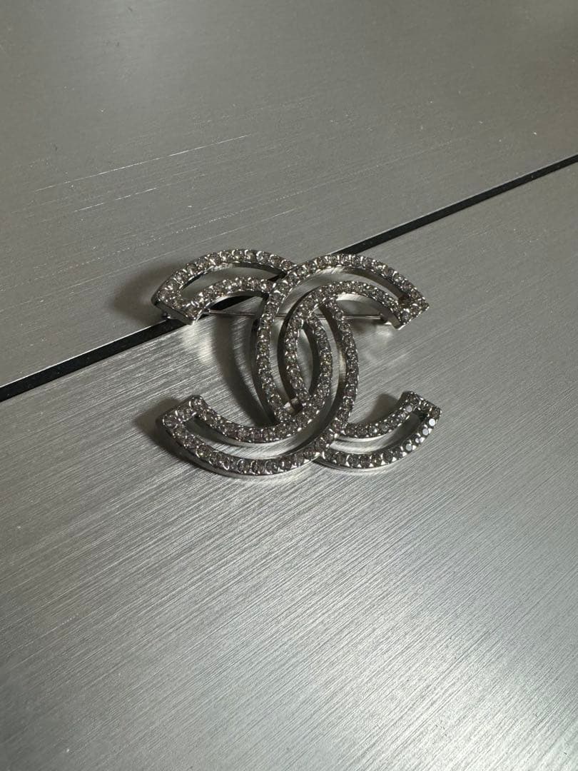 CCロゴブローチ シルバー