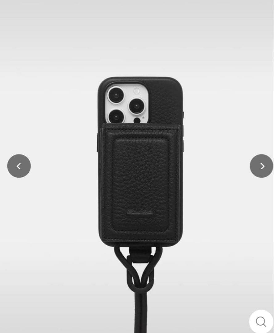 objcts.ioレザー ・ストラップ付きウォレットカードケース