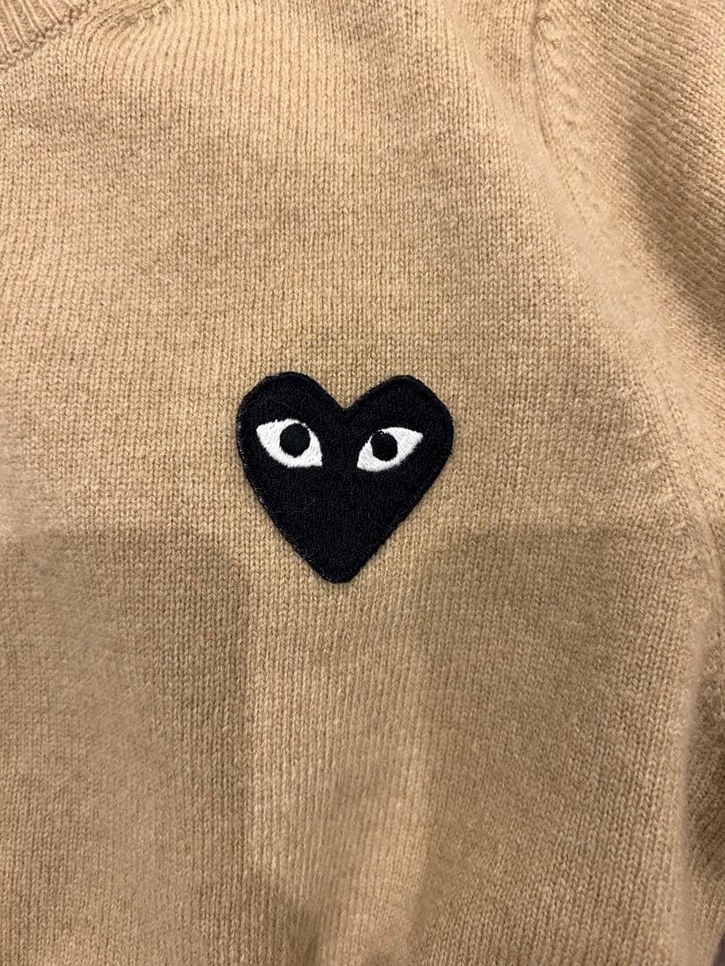 PLAY COMME des GARCONS カーディガン ベージュ S