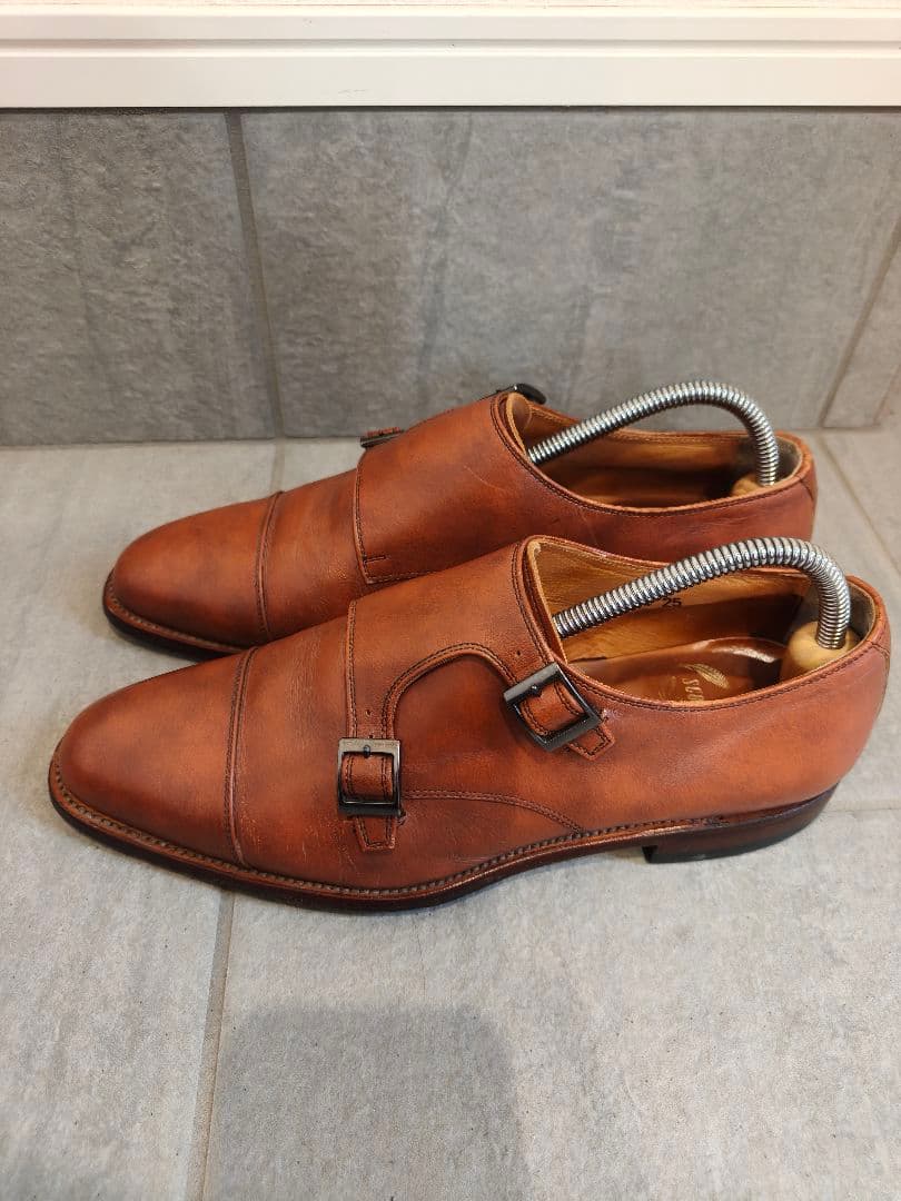 3足セット ダブルモンクストラップ ビジネスシューズ