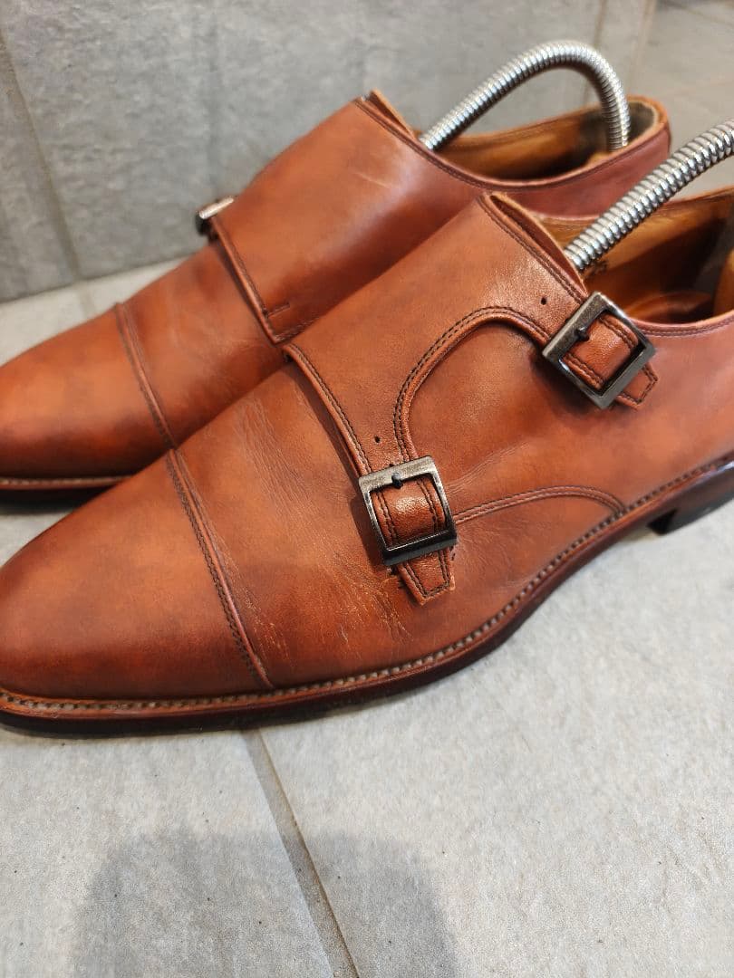 3足セット ダブルモンクストラップ ビジネスシューズ