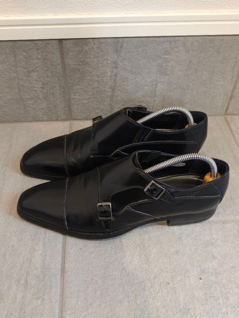 3足セット ダブルモンクストラップ ビジネスシューズ