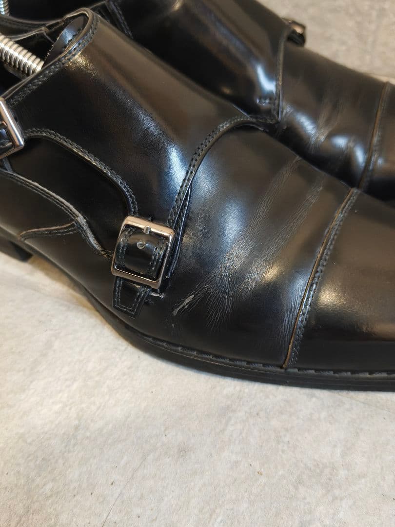 3足セット ダブルモンクストラップ ビジネスシューズ