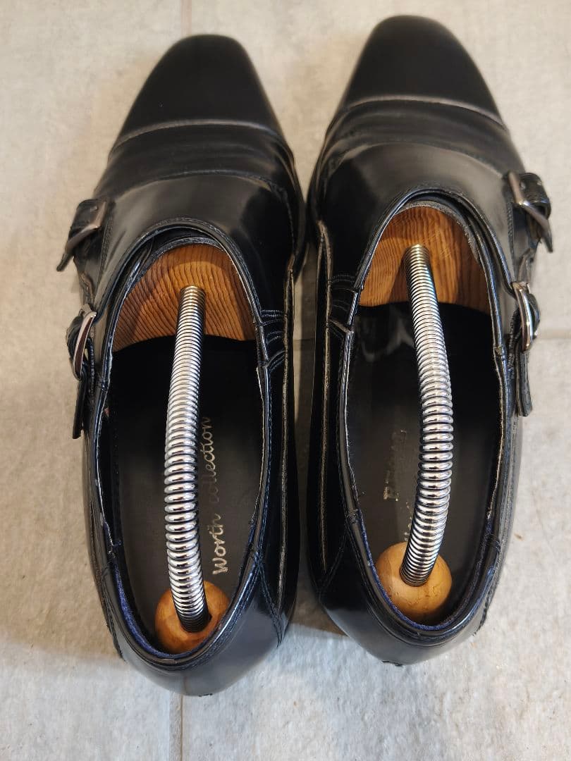 3足セット ダブルモンクストラップ ビジネスシューズ