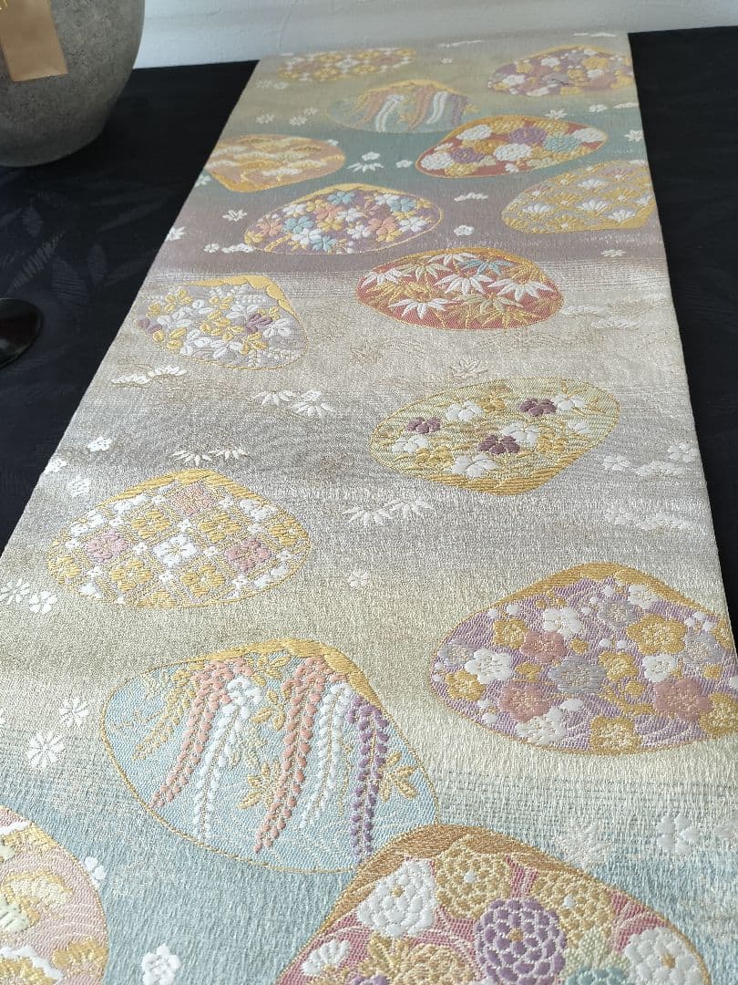 A717高級‼️ひな祭り‼️袋帯テーブルランナー2m17cm