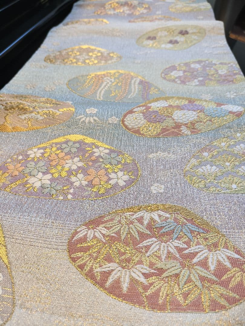 A717高級‼️ひな祭り‼️袋帯テーブルランナー2m17cm