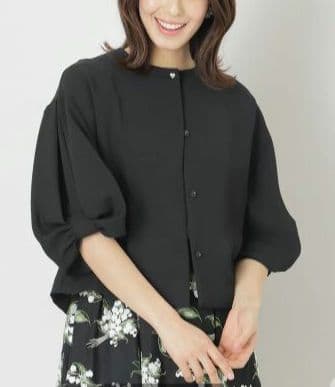 新品 2024SS【トゥービーシック】リボンスリーブ　ボレロ　ブラック　完売品