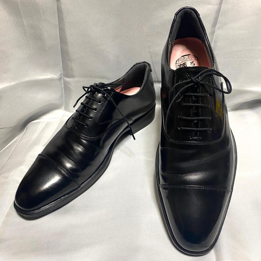 TOMOE 鞆ゑ　25cm TE600 ストレートチップ レザー 黒 ブラック