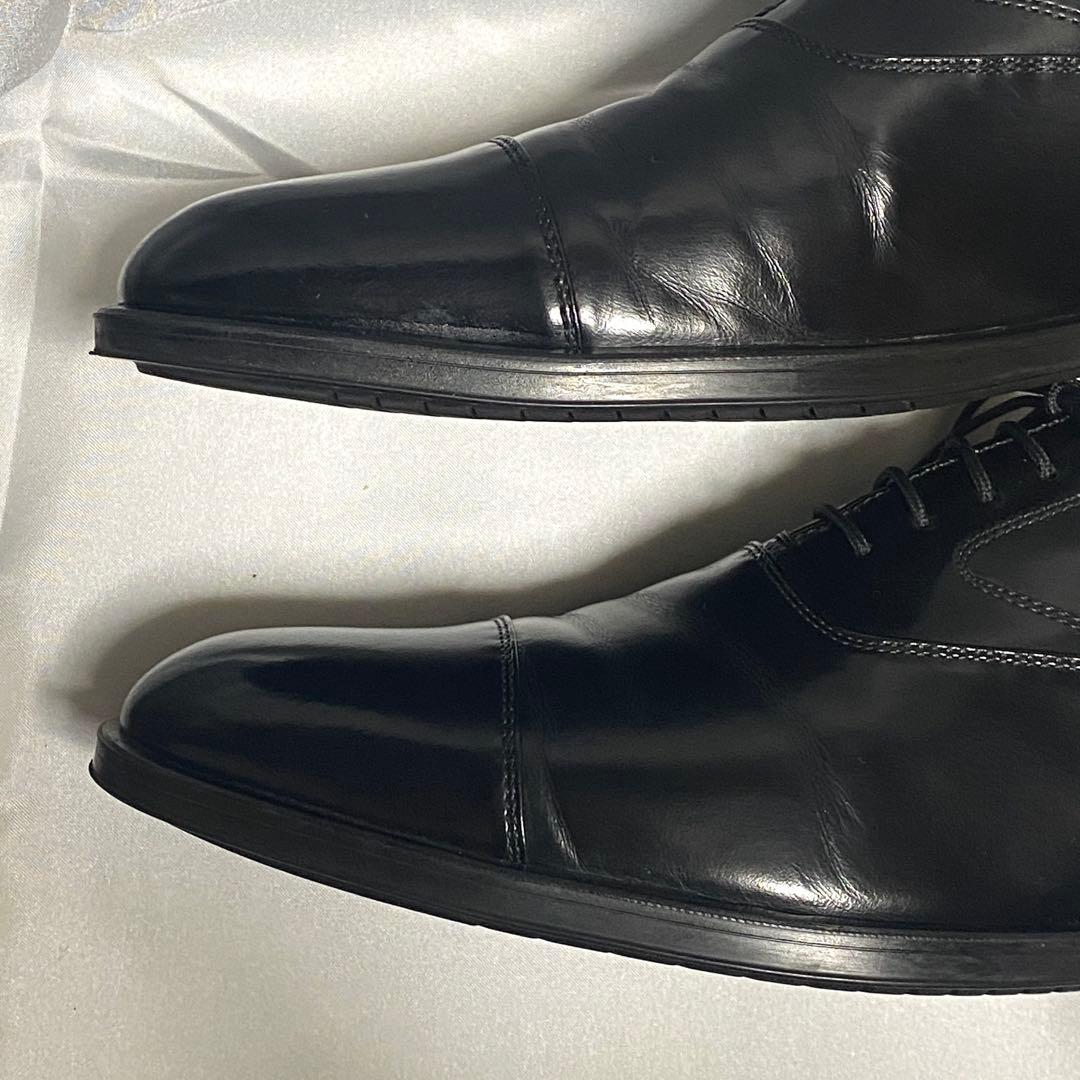 TOMOE 鞆ゑ　25cm TE600 ストレートチップ レザー 黒 ブラック