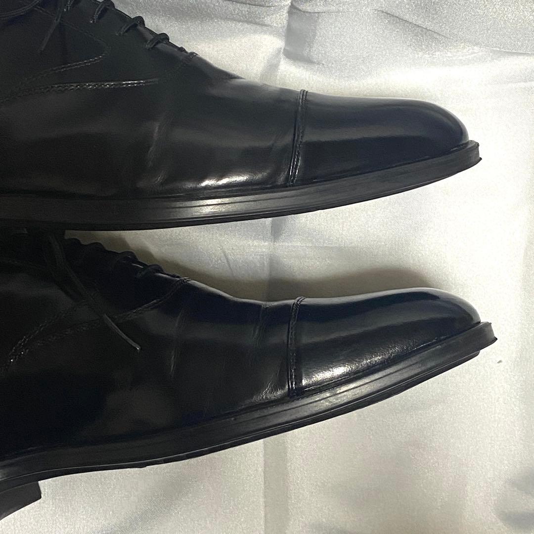 TOMOE 鞆ゑ　25cm TE600 ストレートチップ レザー 黒 ブラック