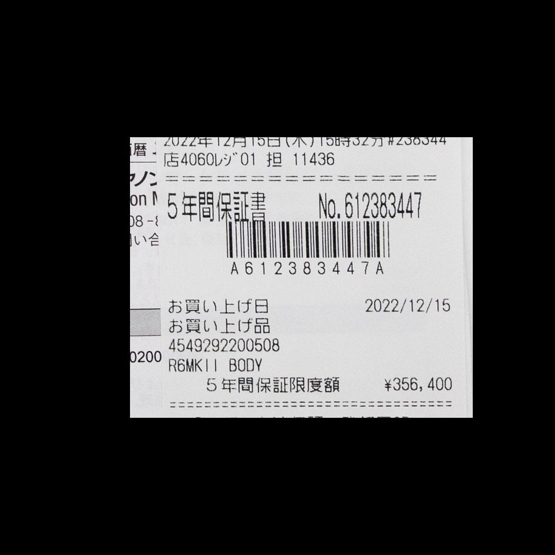 EOS R6MarkⅡ ボディ【保証27年12月まで】ガラスコーティング済み