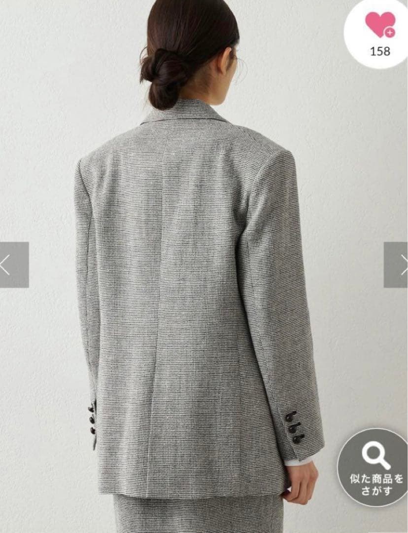 【美品】Whim Gazette千鳥柄2ボタンジャケット