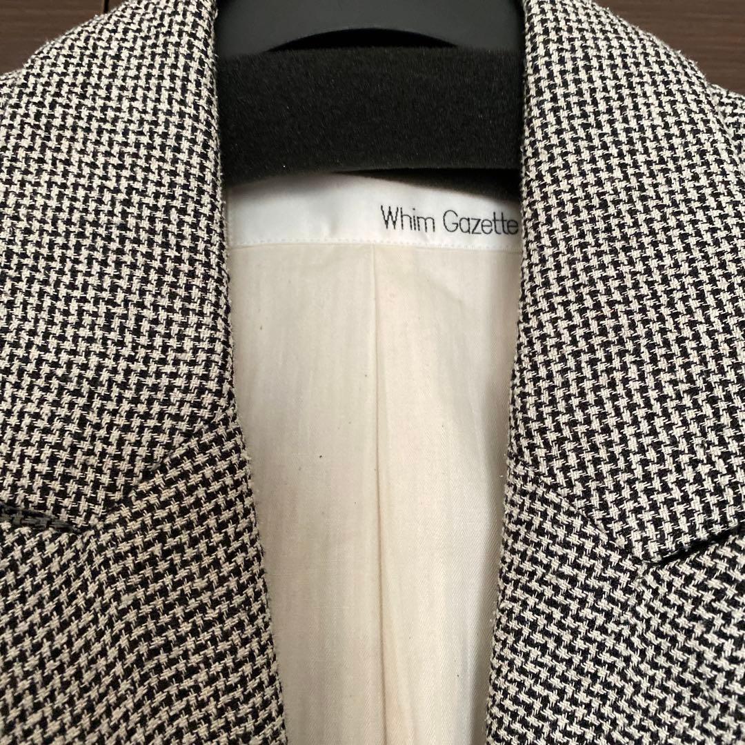 【美品】Whim Gazette千鳥柄2ボタンジャケット