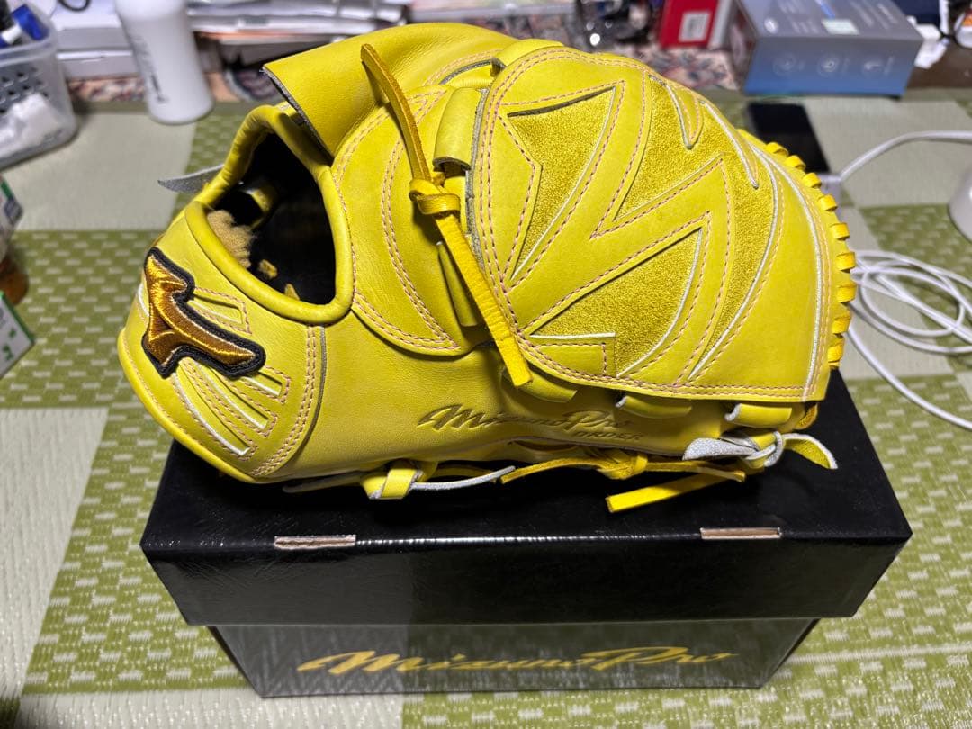 MizunoPro ミズノプロ 軟式投手用グローブ イエロー HAGAJAPAN