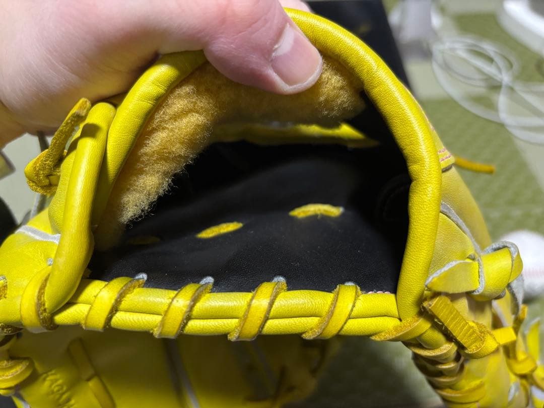 MizunoPro ミズノプロ 軟式投手用グローブ イエロー HAGAJAPAN