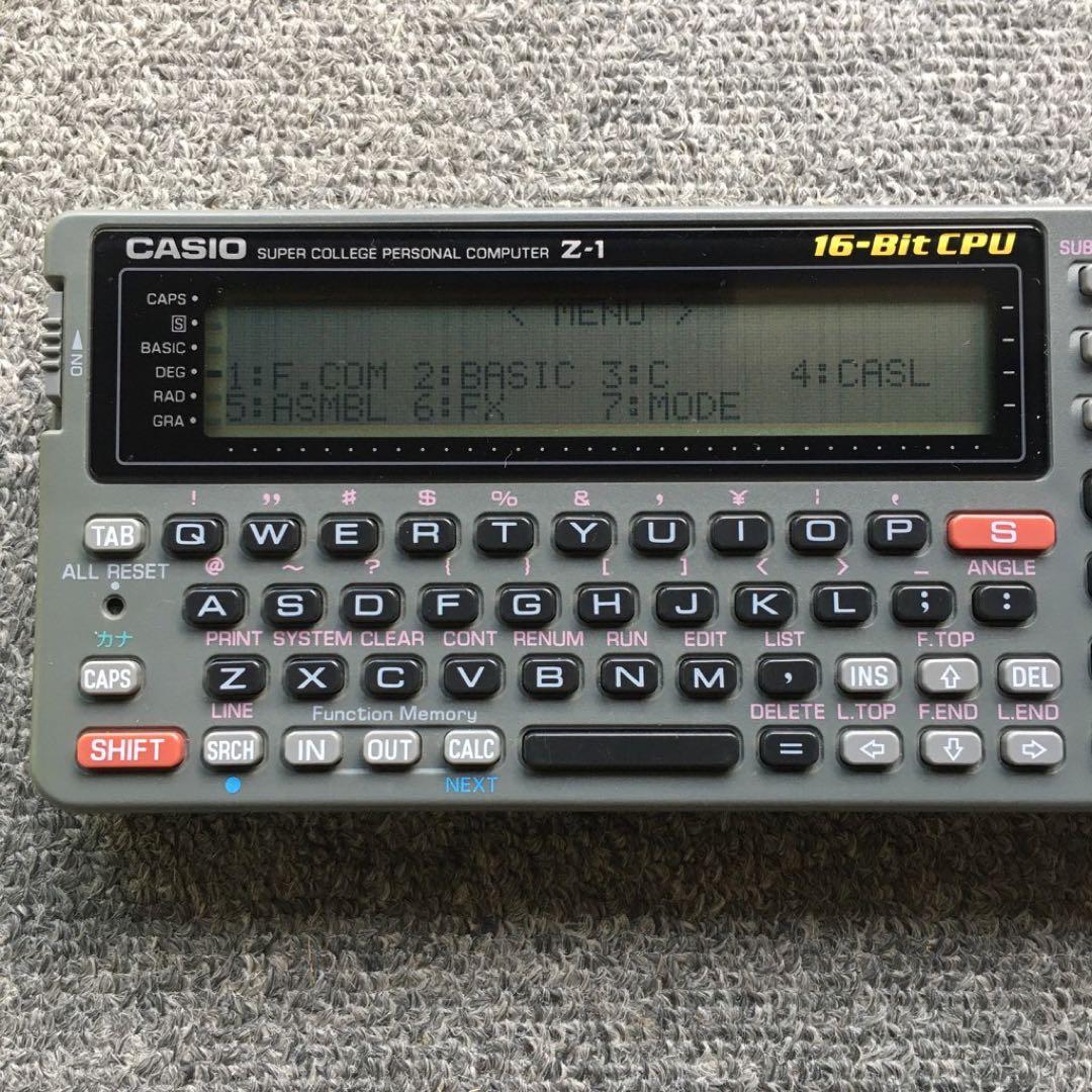 CASIO ポケットコンピュータ Z-1 、256KB増設済み　ジャンク