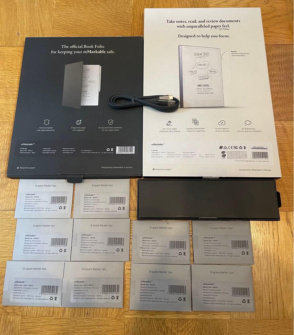 M*o様 電子ペーパー　reMarkable2(カバー、スタイラスペン、替え芯付