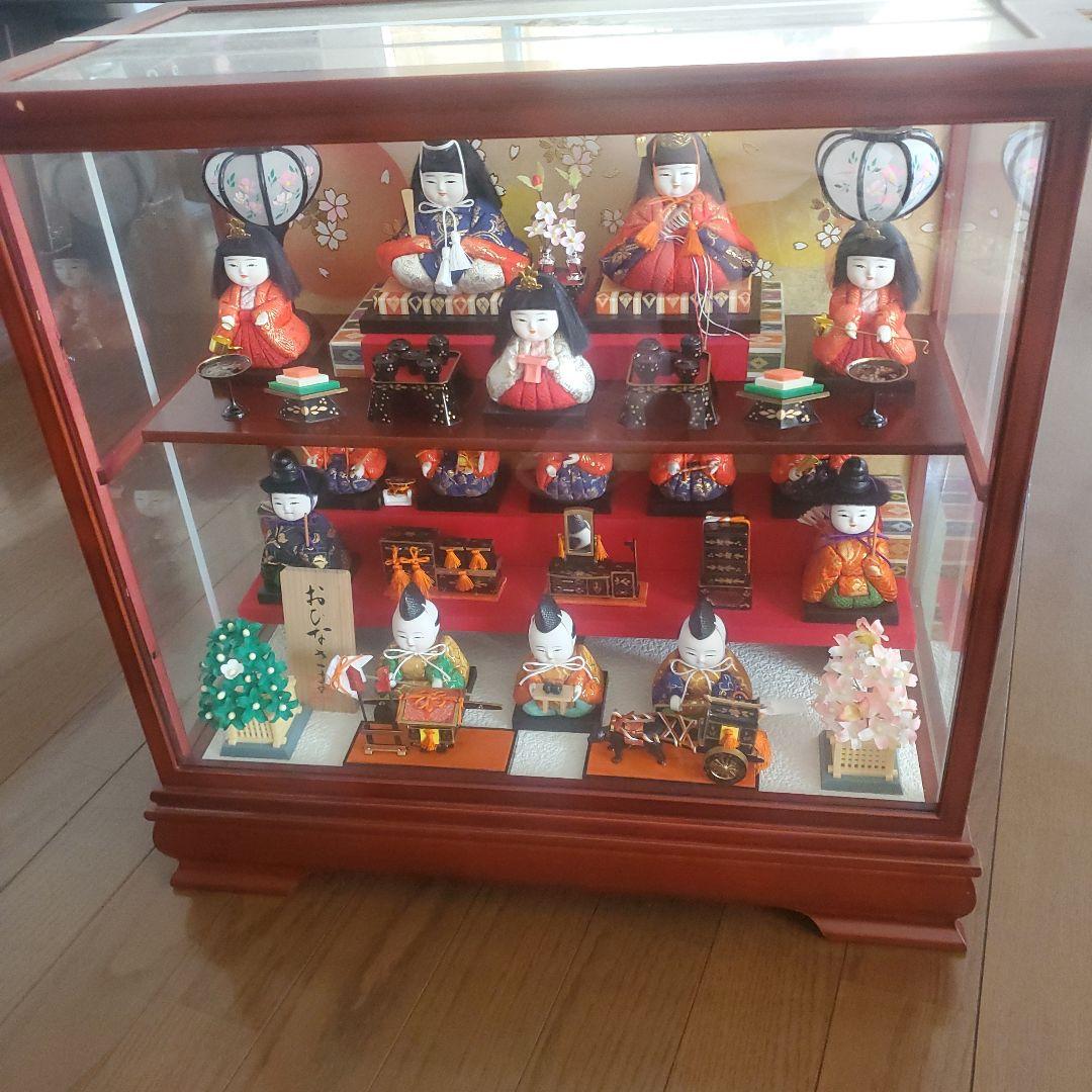 ひな人形セット、勢揃い